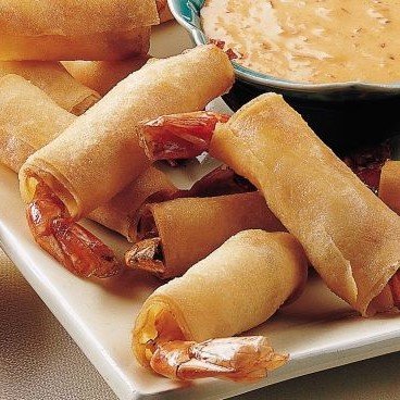 An Image of a Shrimp/Shri Lumpia